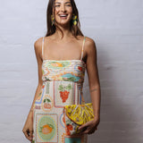 Beaded Clutch - Orange/Lemon