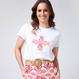 Stella + Gemma | Classic Tee - White Strawberry Scoop