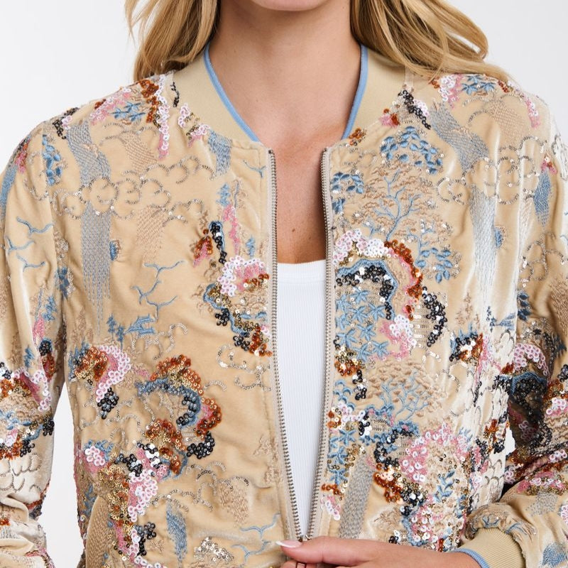 365 Days | Ivory Charm Bomber Jacket - Ivory