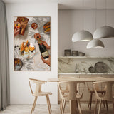 Champagne & Peaches Canvas Print 60x90cm