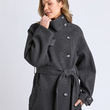 Elm | Caroline Coat - Grey Marle