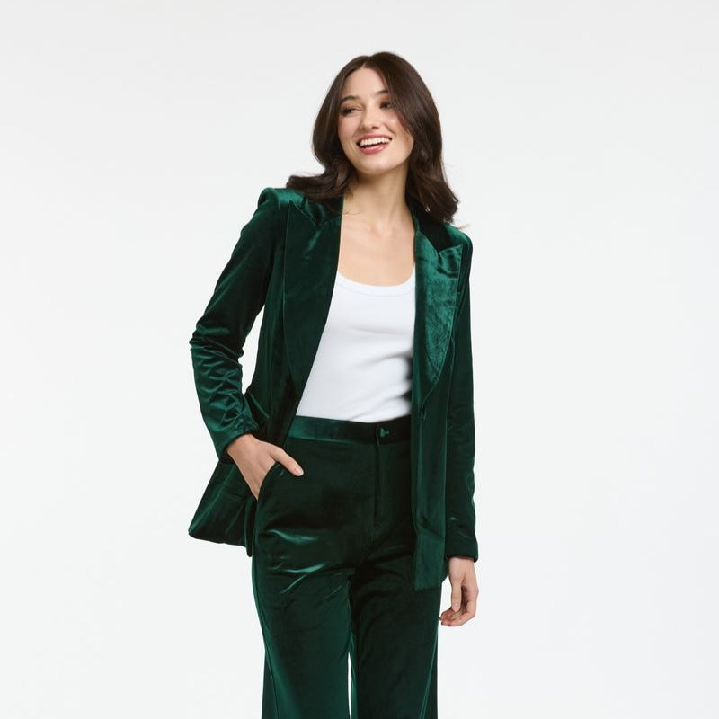 Italian Star | Jets Velvet Jacket - Bottle Green
