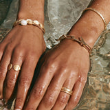 Fairley | Keshi Pearl Rope Bracelet - Sand