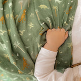 Fox & Fallow | Organic Muslin Wrap Swaddle - Dinos