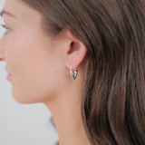 Zafino | Jess Heart Hoop - Silver