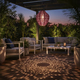 Jar 30cm Solar Lantern - Plum