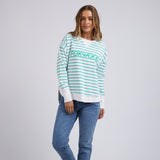 Foxwood | Simplified Stripe Crew - Green