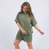 Elm | Bliss Washed Shirt - Clover