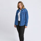 Foxwood | Daisy Overshirt - Mid Blue