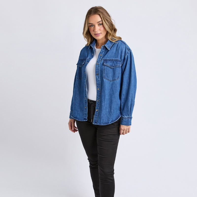 Foxwood | Daisy Overshirt - Mid Blue