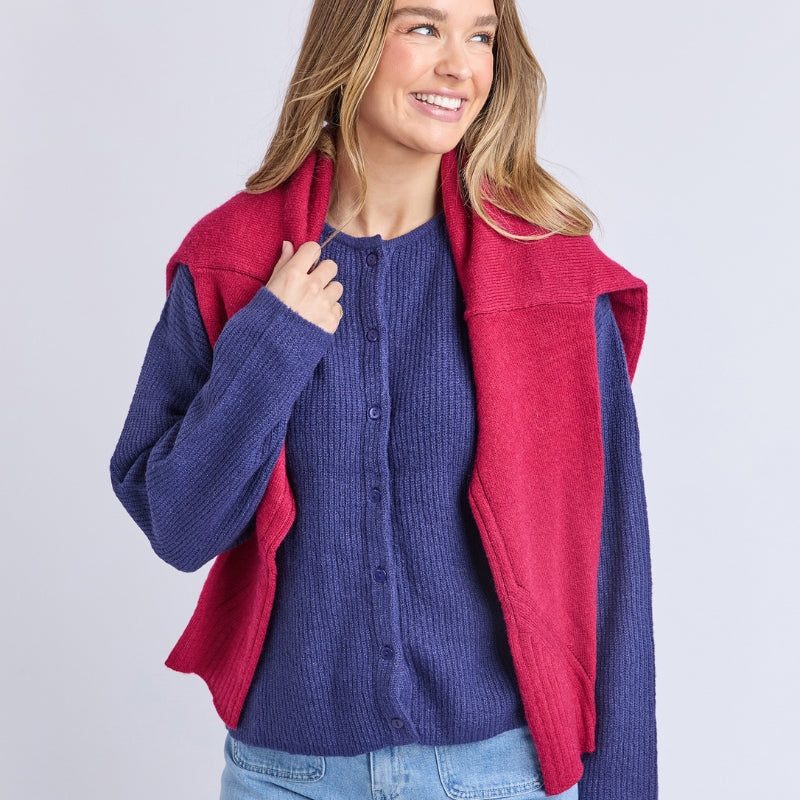 Foxwood | Murphy Knit Cardi - Midnight Blue