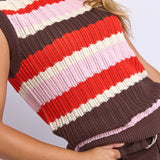 Foxwood | Haven Stripe Knit Top - Grenadine