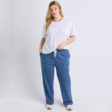 Elm | Valerie Trackpant - Blue Denim Look
