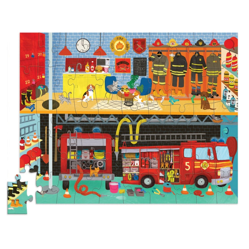 Crocodile Creek | Flat House Puzzle 50pc - Fire House