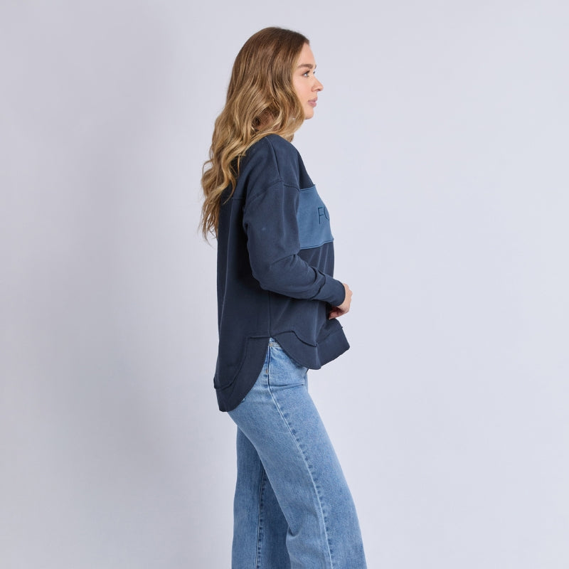 Foxwood | Simplified Tonal Crew - Navy
