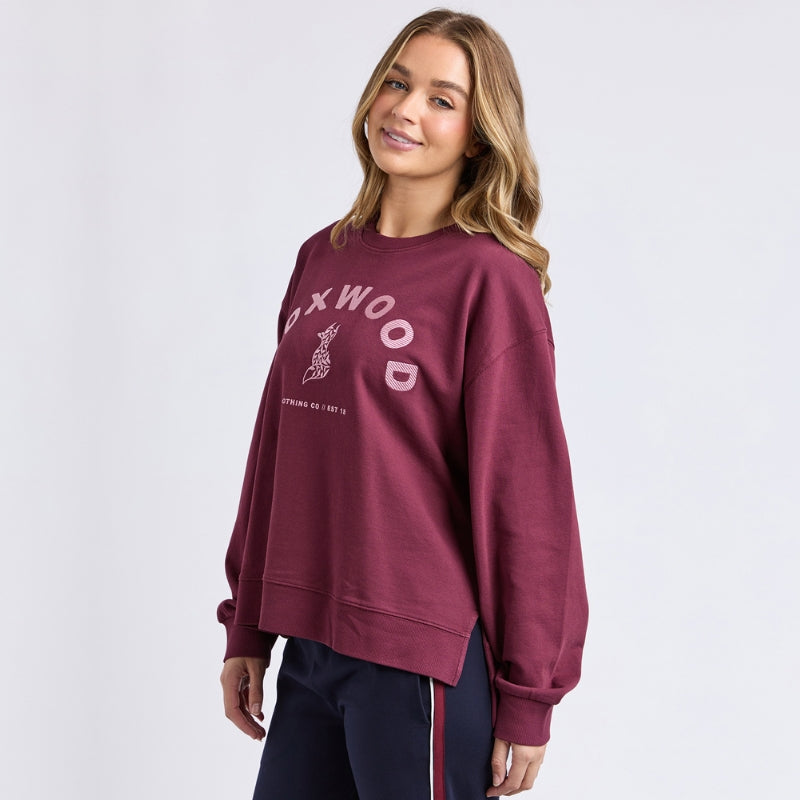 Foxwood | Effortless Contrast Crew - Windsor Wine