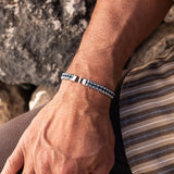 Pig & Hen | Catena Venetian 7mm - Navy Silver