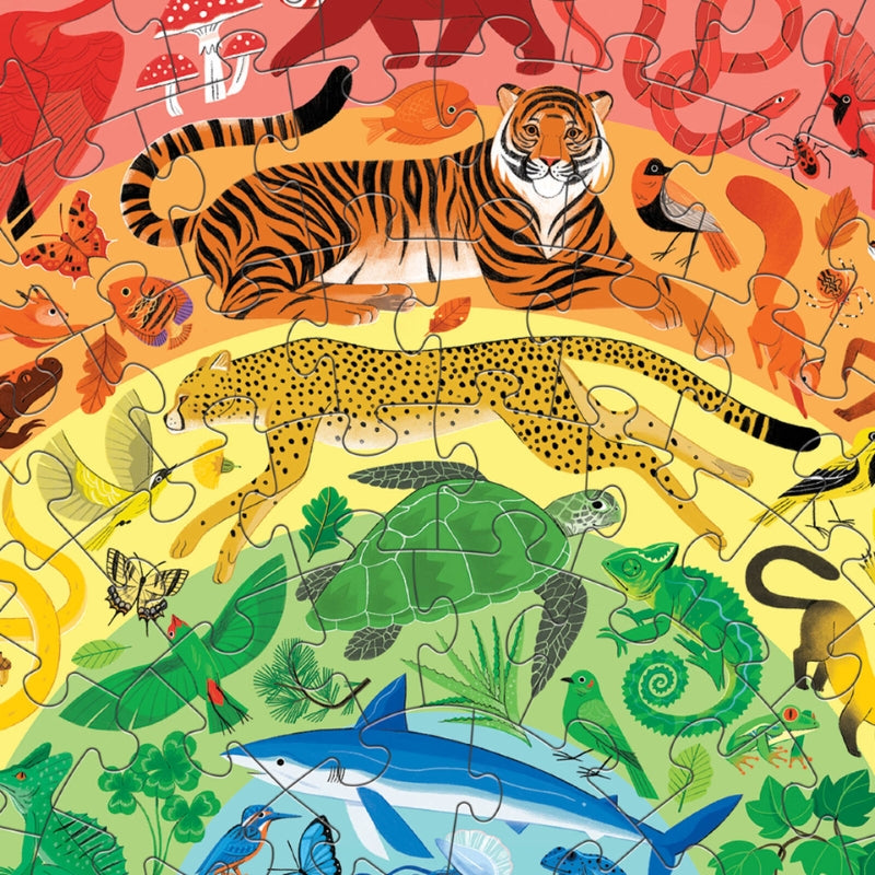 Crocodile Creek | Rainbow Puzzle 100pc - Animals