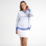 Foxwood | Simplified Stripe Crew - Neon Blue