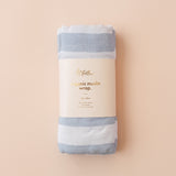 Muslin Wrap Set - Cloud Stripe/Powder Check