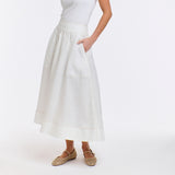 365 Days | Marion Cotton Skirt - White/Tan