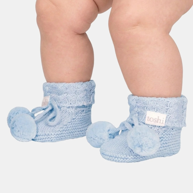 Toshi | Organic Booties Yummy - Bluebell