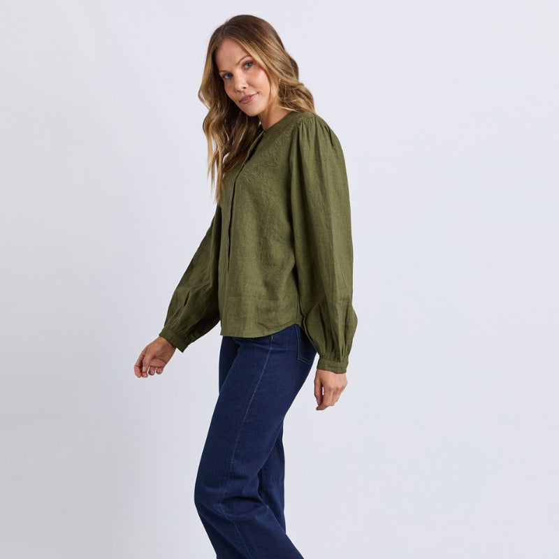Foxwood | Eleanor Top - Winter Moss