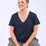 Elm | Pima Vee Tee - Navy