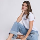 Stella + Gemma | Classic Tee - White Freehand