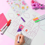 Journey Of Something | Wipeable Silicone Colouring Mat - Unicorn Castle