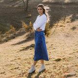 Foxwood | Amanda Midi Skirt - Mid Blue