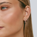 Fairley | Pink Opal Crystal Midi Hoops