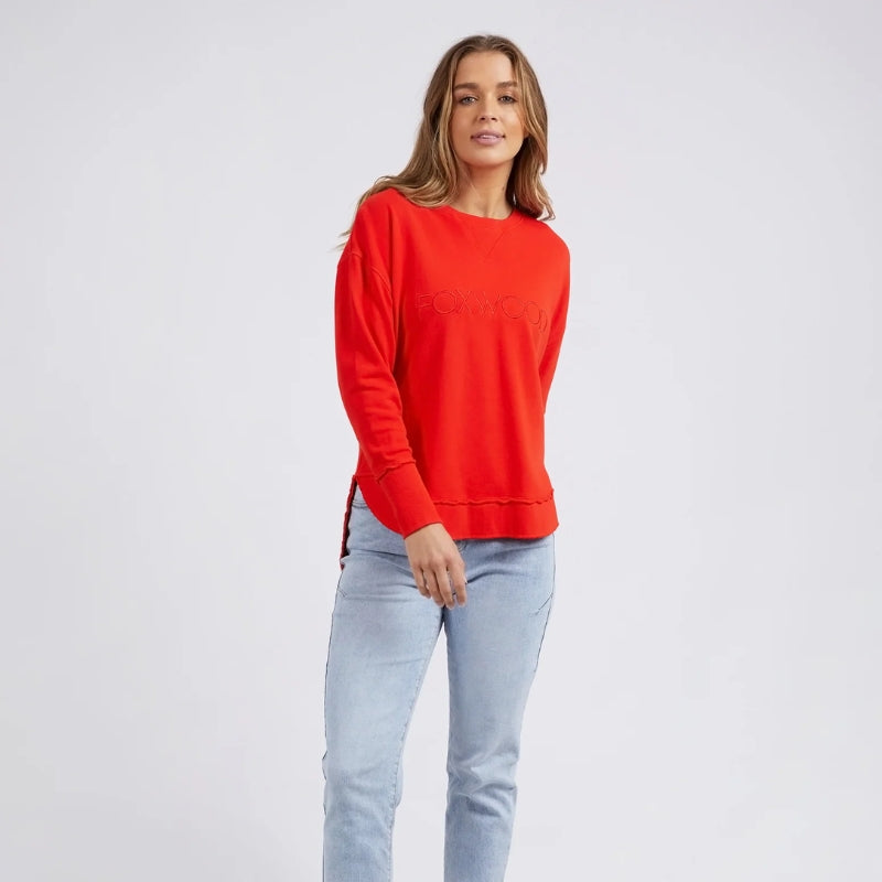 Foxwood | Simplified Crew - Bright Red