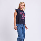 Elm | Fishy Intarsia Knit - Navy