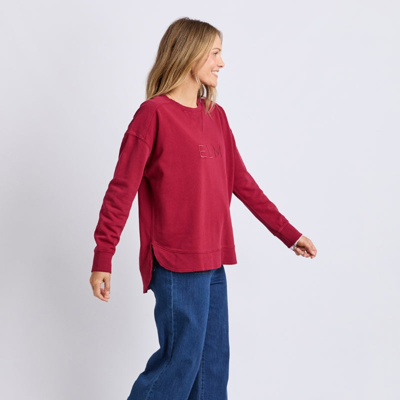 Elm | Established Crew - Maroon
