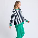 Elm | Maps Crew - Navy & White Stripe