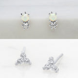 Zafino | Opal Ivy Stud Set - Silver