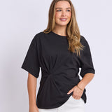 Foxwood | Tied Tee - Black