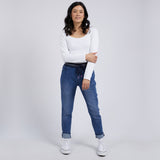 Elm | Melody Denim Jogger - Dusty Blue