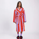 Hommey | Terry Robe - Grapefruit Stripes