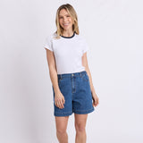 Elm | Birdie Denim Short - Mid Blue Wash