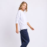 Foxwood | Jayne Throw On Top - White