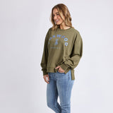 Foxwood | Effortless Contrast Crew - Winter Moss