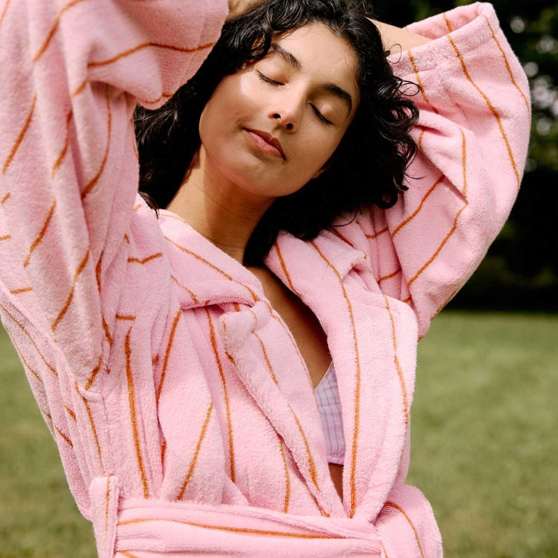 Hommey | Pinstripe Robe - Fleur