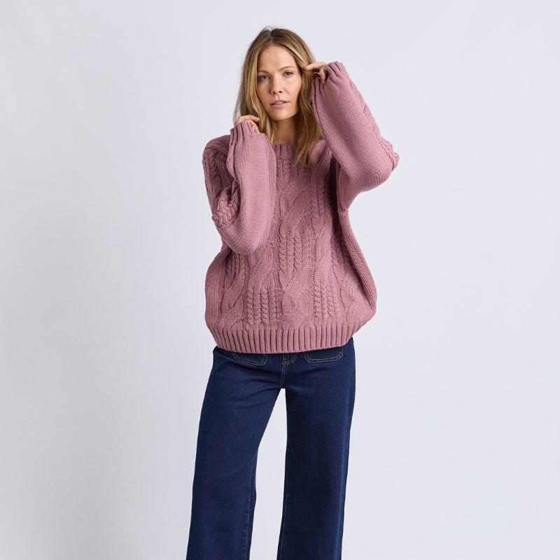 Foxwood | Josie Crew Knit - Dusty Rose
