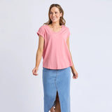 Foxwood | Manly Vee Tee - Rose Pink
