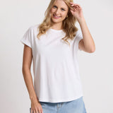 Stella + Gemma | Soho Cuff Crew - White