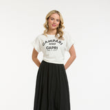Urban Luxury | Glitter Campari Tee - Black