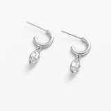 Zafino | Eden Crystal Hoop - Silver
