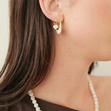 Zafino | Sofia Hoop - White/Gold